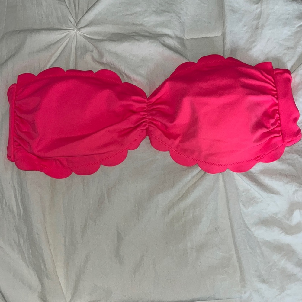 Victorias Secret Neon Pink Scalloped Bikini Top